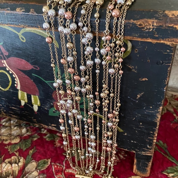 NWT Talbots Necklace, Rose Gold/Gold/Silver Balls - Picture 4 of 6